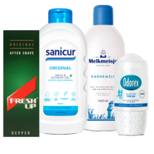 Alle Odorex, Sanicur, Melkmeisje of Freshup